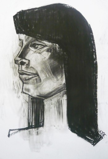 The girl with black hair / Dziewczyna z czarnymi włosami